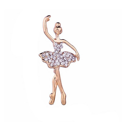 Broșe din cristal strălucitor de modă pentru fete dansatoare, broșă cu strasuri pentru balerină, ace de decorare pentru femei, de modă