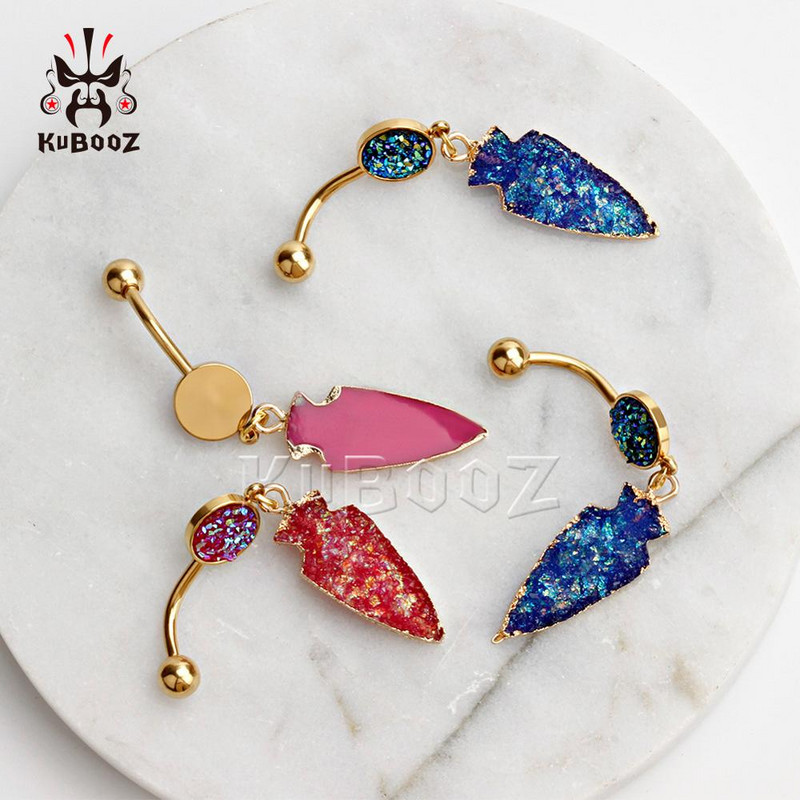 KUBOOZ 2Vnt Seksualūs bambos auskarų vėrimo žiedai nerūdijančio plieno papuošalai kūnui Nombril Umbigo Stud mados dovanos moterims