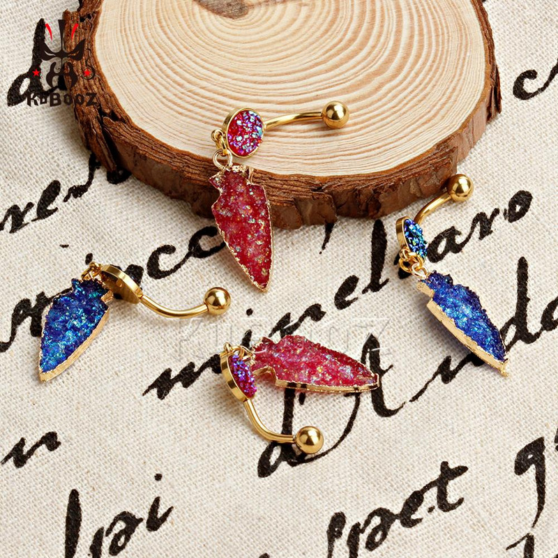 KUBOOZ 2Vnt Seksualūs bambos auskarų vėrimo žiedai nerūdijančio plieno papuošalai kūnui Nombril Umbigo Stud mados dovanos moterims