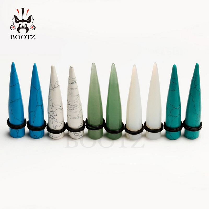 Kubooz piercing piatra urechi conice bijuterii pentru corp cercei expander pereche calibre de vânzare