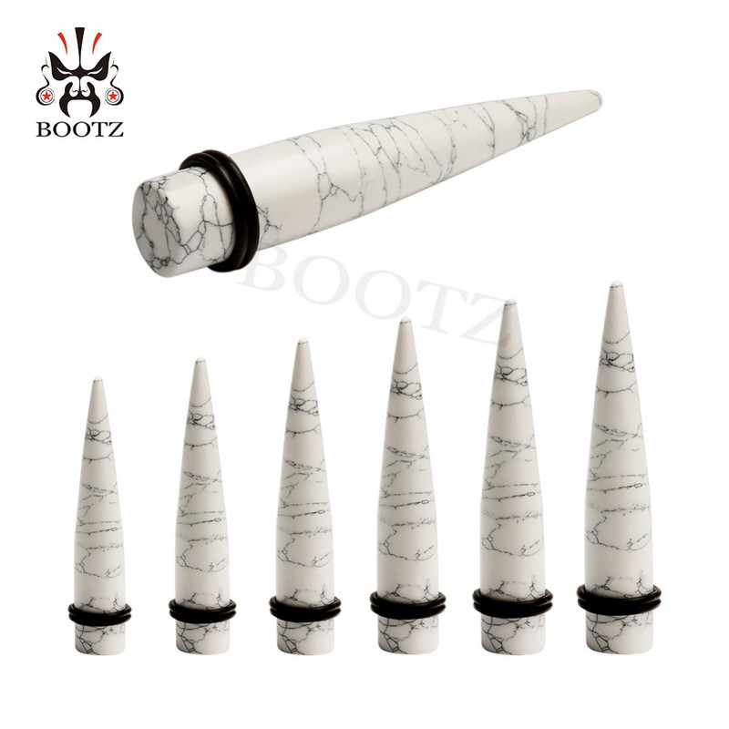 Kubooz piercing piatra urechi conice bijuterii pentru corp cercei expander pereche calibre de vânzare