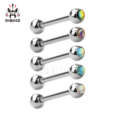 KUBOOZ Szexi Nyelvgyűrű Piercing Golyó Rozsdamentes Acél bevonatú Labret Stud Piercing Testékszerek Női Férfi Divat Ajándék 5 DB/tétel