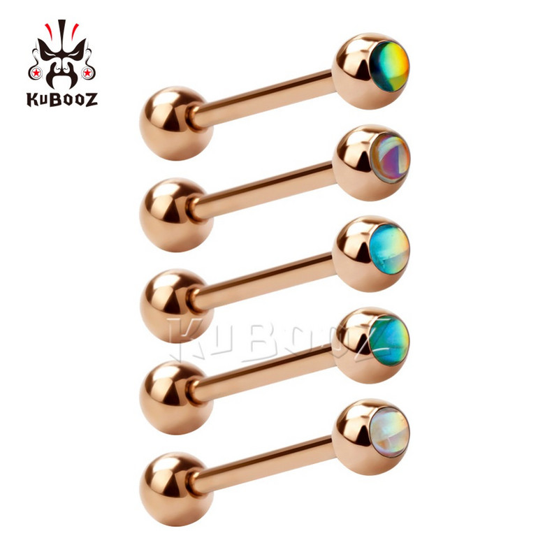 KUBOOZ Szexi Nyelvgyűrű Piercing Golyó Rozsdamentes Acél bevonatú Labret Stud Piercing Testékszerek Női Férfi Divat Ajándék 5 DB/tétel