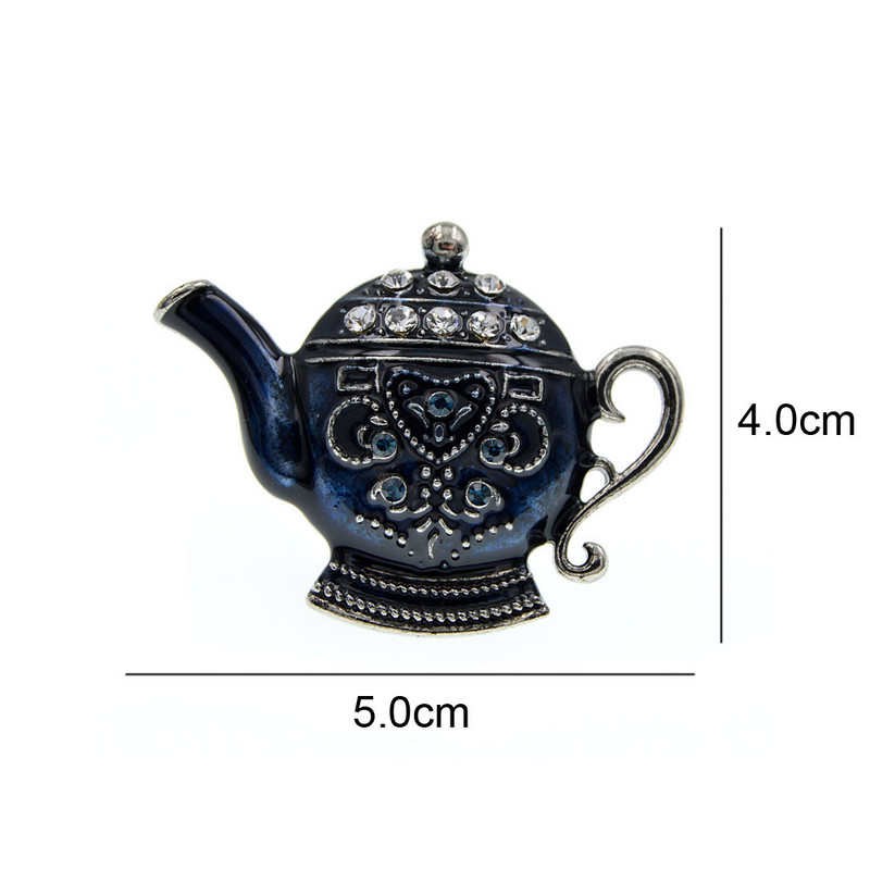 CINDY XIANG Email Ceainic Pin Strass Design Creativ Broșe de modă pentru femei 2 culori disponibile Cadou bun