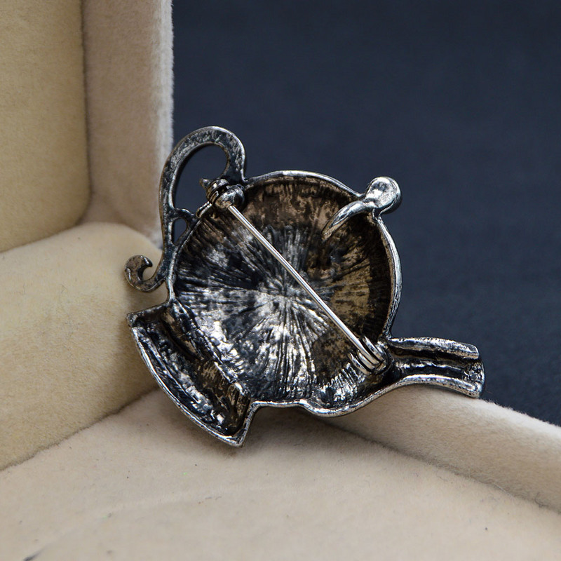 CINDY XIANG Email Ceainic Pin Strass Design Creativ Broșe de modă pentru femei 2 culori disponibile Cadou bun