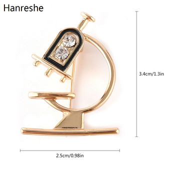 Нов микроскоп Медицинско оборудване Брошка Игла Доктор Медицинска сестра Болница с ревер Раница Цирконова значка Игли Бижута Аксесоари Подарък