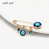 EVIL EYE Buburuza albastra turceasca Evil Eye Charm Brosa Pin cupru aur argint culoare brosa pentru femei fete bijuterii de moda BE63