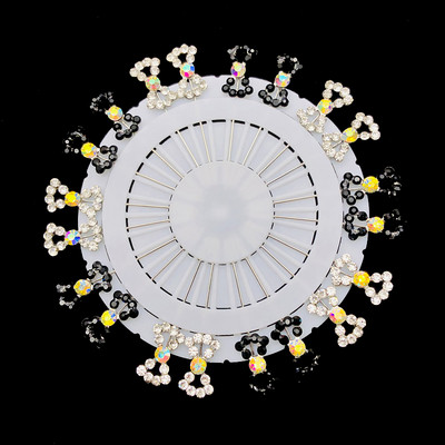 20 de bucăți ace pentru femei hijab fluture floare cristal bijuterii musulmane pentru eșarfă agrafe broșă comerț cu ridicata