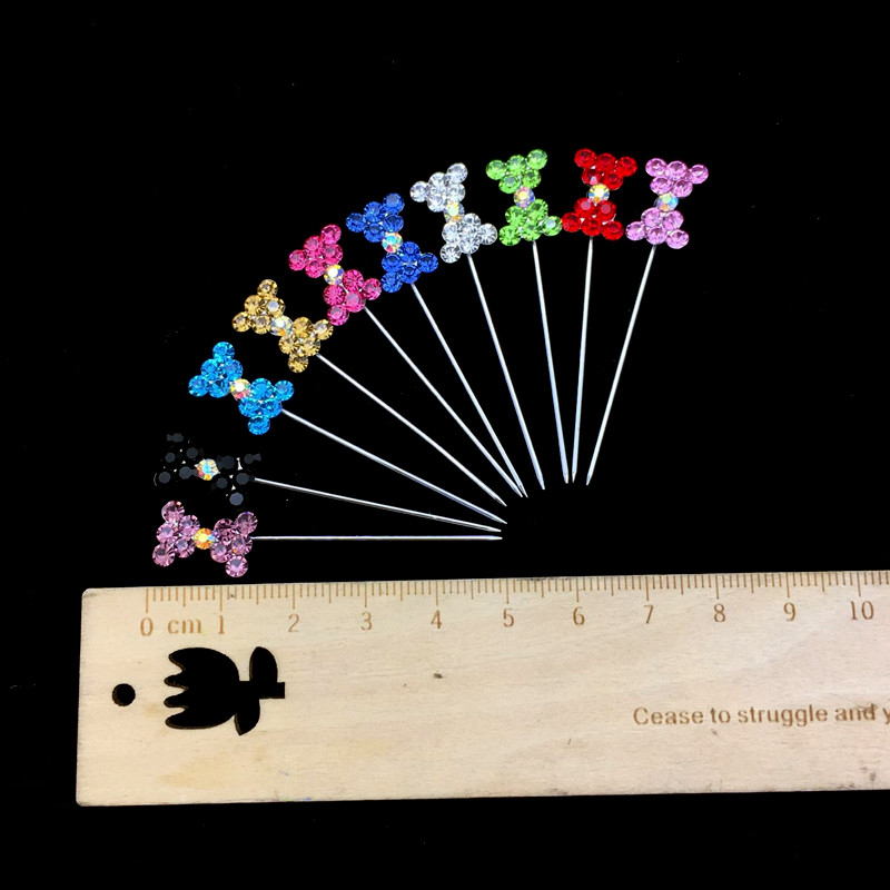 20 de bucăți ace pentru femei hijab fluture floare cristal bijuterii musulmane pentru eșarfă agrafe broșă comerț cu ridicata