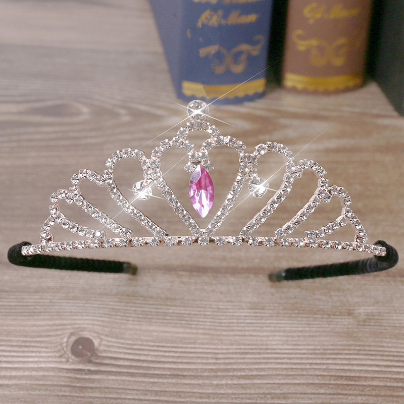 Noua Prințesă Ziua de Naștere Tiara Copii Fete Bal Coroana Mireasă Nuntă Coroana Accesorii pentru petreceri Bijuterii de păr la modă
