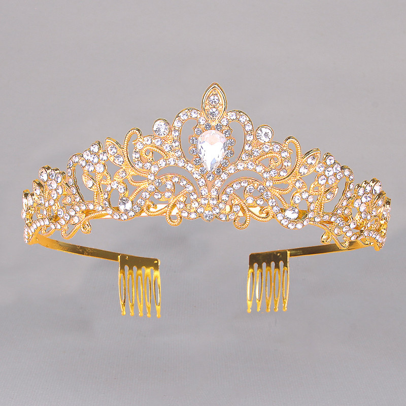 Bijuterii pentru păr de mireasă la modă, cristal, diademe baroc, coroane cu strasuri, femei, concurs, bal, nuntă, accesorii pentru păr, cadou