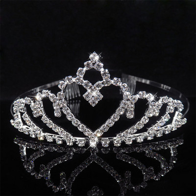Hot Fashion Bridal Tiara Crown Luxury Princess Wedding Party Bijuterii de păr Femei Fată Inimă Cristal Bal Bandă Comerț cu ridicata