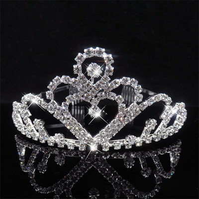 Hot Fashion Bridal Tiara Crown Luxury Princess Wedding Party Bijuterii de păr Femei Fată Inimă Cristal Bal Bandă Comerț cu ridicata