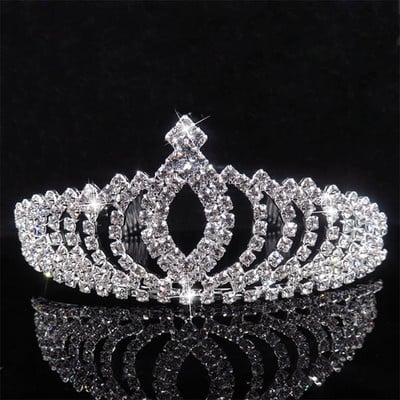 Hot Fashion Bridal Tiara Crown Luxury Princess Wedding Party Bijuterii de păr Femei Fată Inimă Cristal Bal Bandă Comerț cu ridicata