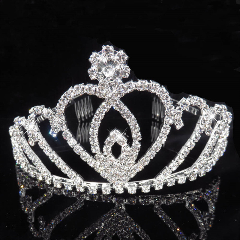 Hot Fashion Bridal Tiara Crown Luxury Princess Wedding Party Bijuterii de păr Femei Fată Inimă Cristal Bal Bandă Comerț cu ridicata