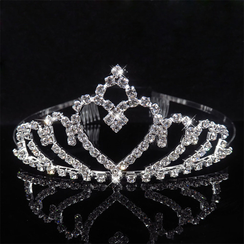Hot Fashion Bridal Tiara Crown Luxury Princess Wedding Party Bijuterii de păr Femei Fată Inimă Cristal Bal Bandă Comerț cu ridicata