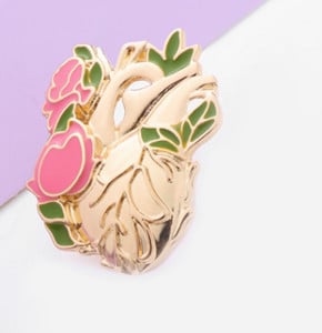 DCARZZ inimă ace de rever metal la modă bijuterii cadou de petrecere drăguț doctor asistent medical pin insigna cămașă broșe pentru femei