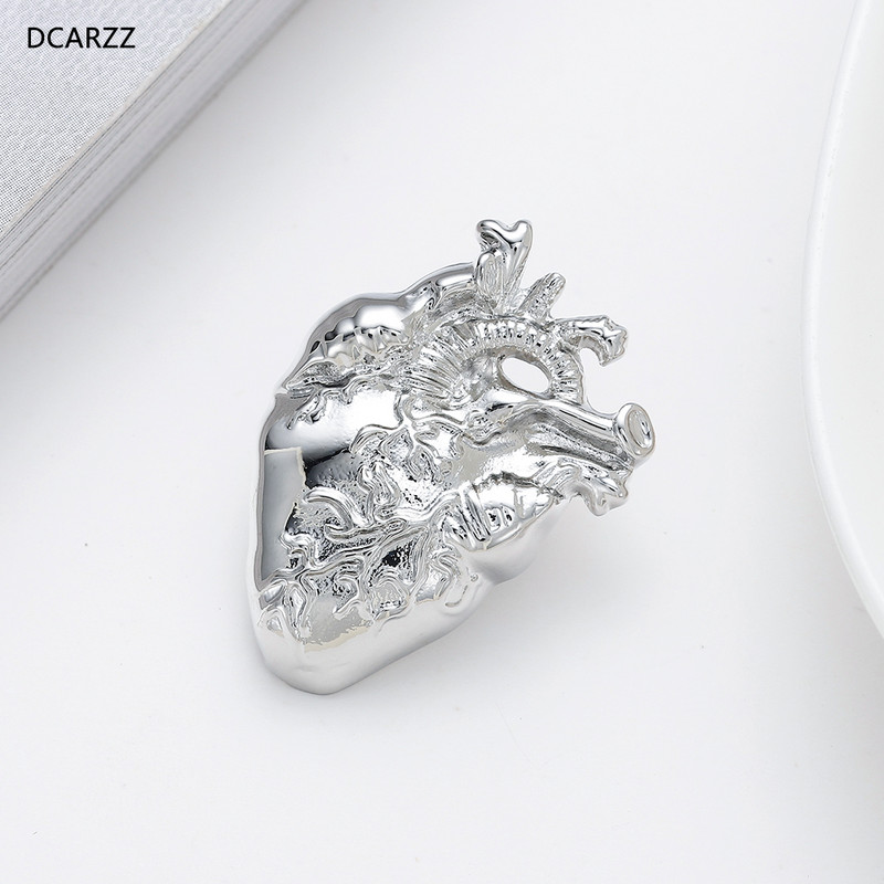DCARZZ inimă ace de rever metal la modă bijuterii cadou de petrecere drăguț doctor asistent medical pin insigna cămașă broșe pentru femei