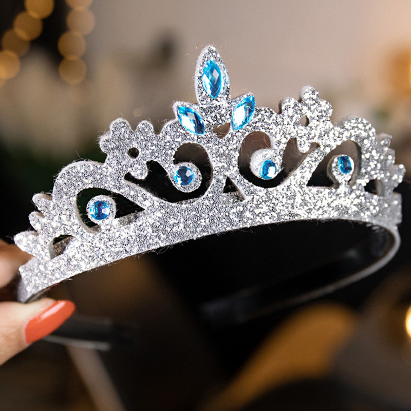 Princess Crown Girl kézzel készített kristály tiara gyerekeknek születésnapi esküvői modell, fejdísz kifutója, ajándék baba haj kiegészítők