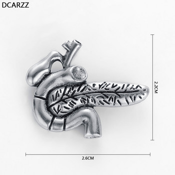 DCARZZ Значка с игла за панкреас Анатомия Доктори Подарък Игла за ревера Метал Изящна брошка Модерни бижута Дамски аксесоари