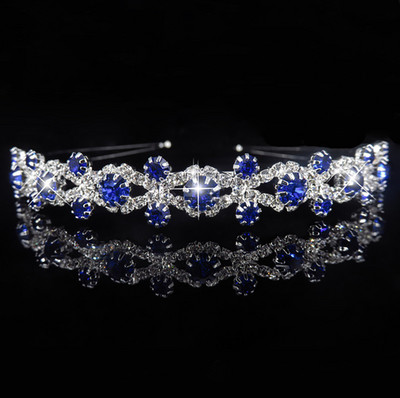 Menyasszony fejdísz Hercegnő hajkiegészítők Báli Korona Lány Elegáns Hajpánt Pearl Crystal Esküvői Haj Kiegészítők Fejpánt