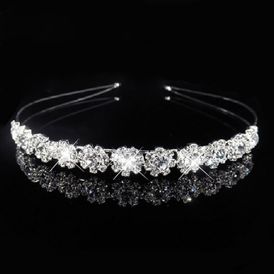 Menyasszony fejdísz Hercegnő hajkiegészítők Báli Korona Lány Elegáns Hajpánt Pearl Crystal Esküvői Haj Kiegészítők Fejpánt