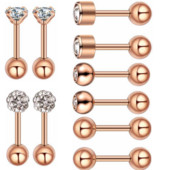 10GB/komplekts 18G Labret pīrsings lūpu gredzenu komplekts Crystal Labret gredzenu rotaslietas Helix pīrsings Tragus auskars skrimšļa deguna pircēšana