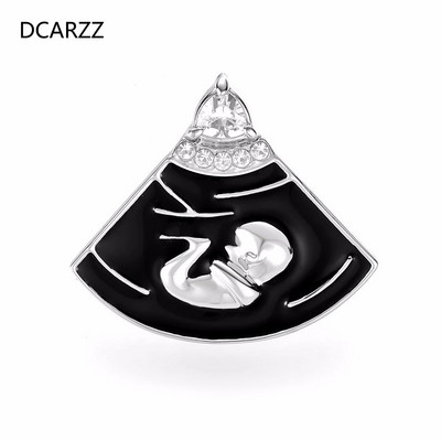 Broșă în formă de sarcină B-mode Bijuterii pentru femei Cadou pentru medic/asistentă Bijuterii medicale de modă Ace emailate