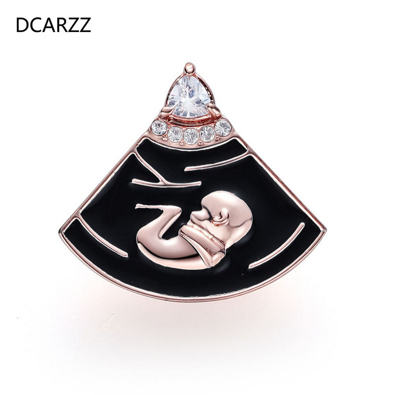 Broșă în formă de sarcină B-mode Bijuterii pentru femei Cadou pentru medic/asistentă Bijuterii medicale de modă Ace emailate