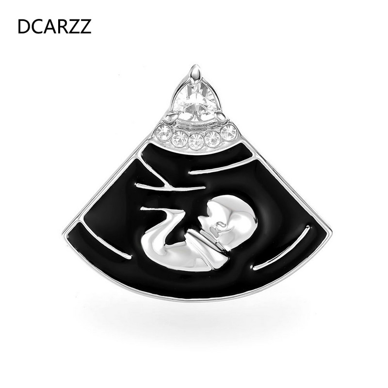 Broșă în formă de sarcină B-mode Bijuterii pentru femei Cadou pentru medic/asistentă Bijuterii medicale de modă Ace emailate