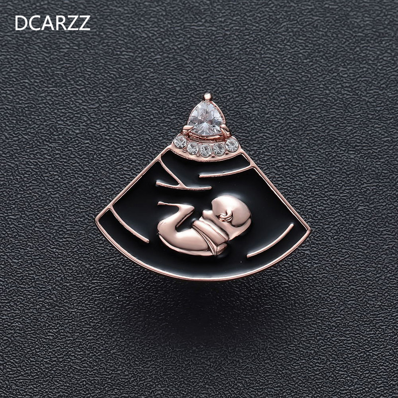 Broșă în formă de sarcină B-mode Bijuterii pentru femei Cadou pentru medic/asistentă Bijuterii medicale de modă Ace emailate