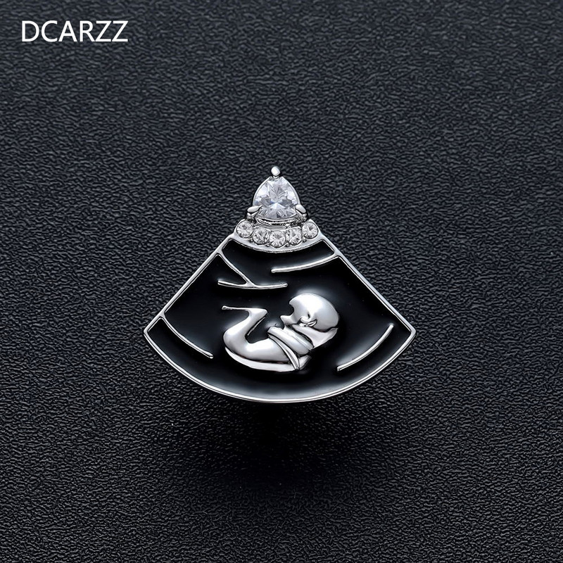 Broșă în formă de sarcină B-mode Bijuterii pentru femei Cadou pentru medic/asistentă Bijuterii medicale de modă Ace emailate