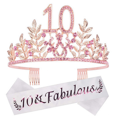 Kuninganna sünnipäevakroon 6 16 18 21 30 50 lindiga kristallist tiaara printsessi sünnipäevabaar Mitsvah peo aastapäeva kaunistustarbed