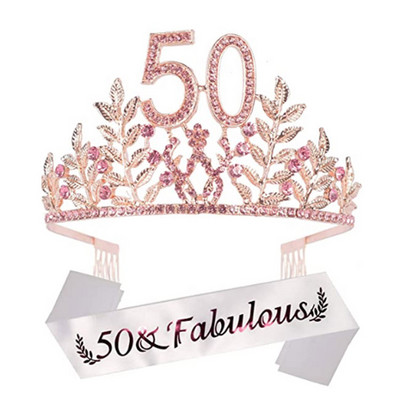 Kuninganna sünnipäevakroon 6 16 18 21 30 50 lindiga kristallist tiaara printsessi sünnipäevabaar Mitsvah peo aastapäeva kaunistustarbed