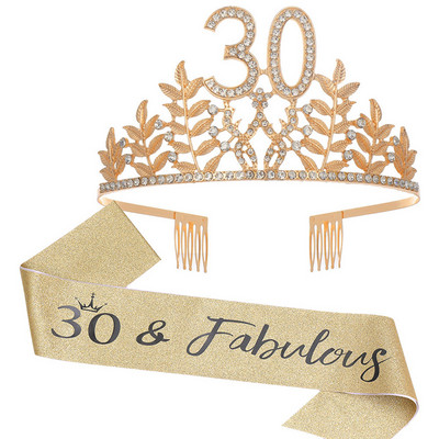 Kuninganna sünnipäevakroon 6 16 18 21 30 50 lindiga kristallist tiaara printsessi sünnipäevabaar Mitsvah peo aastapäeva kaunistustarbed