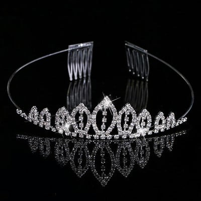 Mireasa nunta stras coroana bentita Accesorii pentru par Femeie fetita petrecere bijuterii de par