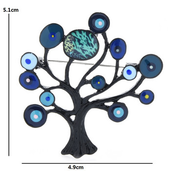 Wuli&baby Емайлирани брошки за дърво 2-цветни дървесни растения Сватби Офис парти Брошка Игли Подаръци