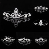 Princeses pērļu kalnu kristāla tiāra, bērns, meitene, izlaiduma dāvana matu rotājums, līgavas galvassega, kāzu matu rota, kronis