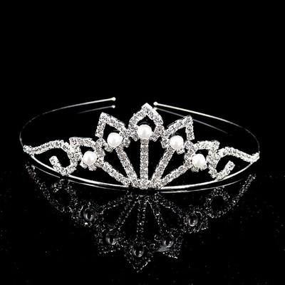 Princeses pērļu kalnu kristāla tiāra, bērns, meitene, izlaiduma dāvana matu rotājums, līgavas galvassega, kāzu matu rota, kronis