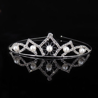 Princeses pērļu kalnu kristāla tiāra, bērns, meitene, izlaiduma dāvana matu rotājums, līgavas galvassega, kāzu matu rota, kronis