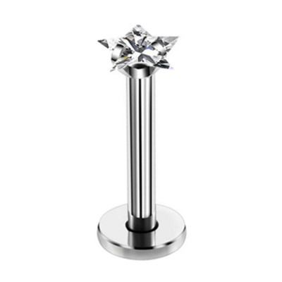 1/2 buc inel de piercing labret de inimă de cristal, oțel chirurgical, zircon, piercing pentru buze, piercing pentru tragus, cercel, cartilaj, bijuterii Levre