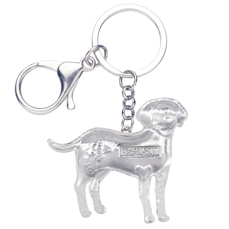 Bonsny Enamel Labrador kutya kulcstartó kulcstartó új ékszer női lányoknak táska báj medál autós kulcstartó kulcstartó kiegészítők