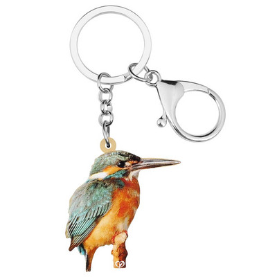 Breloc Bonsny Acrilic Minunat kingfisher Breloc Estetic Animal Păsări Bijuterii Pentru Femei Copii Prieteni Accesorii Cadou la modă