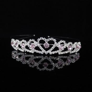 Princess Cute Tiara and Bridal Crown Crystal Headband Αξεσουάρ νυφικών μαλλιών Αξεσουάρ για πάρτι γάμου Αξεσουάρ γενεθλίων μόδας Hair Ac