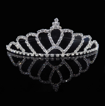 Aranyos hercegnő gyerekek kristály tiara és koszorúslány fejpánt menyasszonyi korona esküvői parti kellékek lányok divatos haj kiegészítők