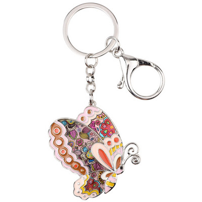 Breloc cu fluture email Bonsny Breloc Breloc Bijuterii Animale Pentru Femei Fete Pandantiv 2017 Accesorii pentru breloc cu farmec