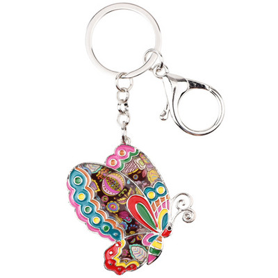 Breloc cu fluture email Bonsny Breloc Breloc Bijuterii Animale Pentru Femei Fete Pandantiv 2017 Accesorii pentru breloc cu farmec