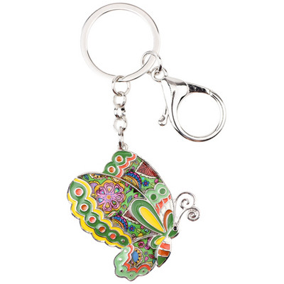 Breloc cu fluture email Bonsny Breloc Breloc Bijuterii Animale Pentru Femei Fete Pandantiv 2017 Accesorii pentru breloc cu farmec