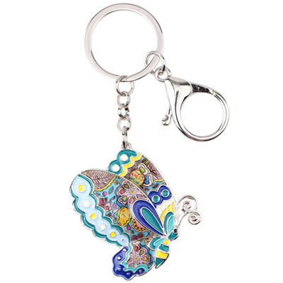 Breloc cu fluture email Bonsny Breloc Breloc Bijuterii Animale Pentru Femei Fete Pandantiv 2017 Accesorii pentru breloc cu farmec