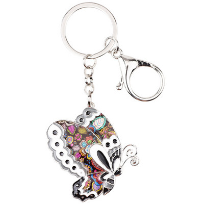 Breloc cu fluture email Bonsny Breloc Breloc Bijuterii Animale Pentru Femei Fete Pandantiv 2017 Accesorii pentru breloc cu farmec